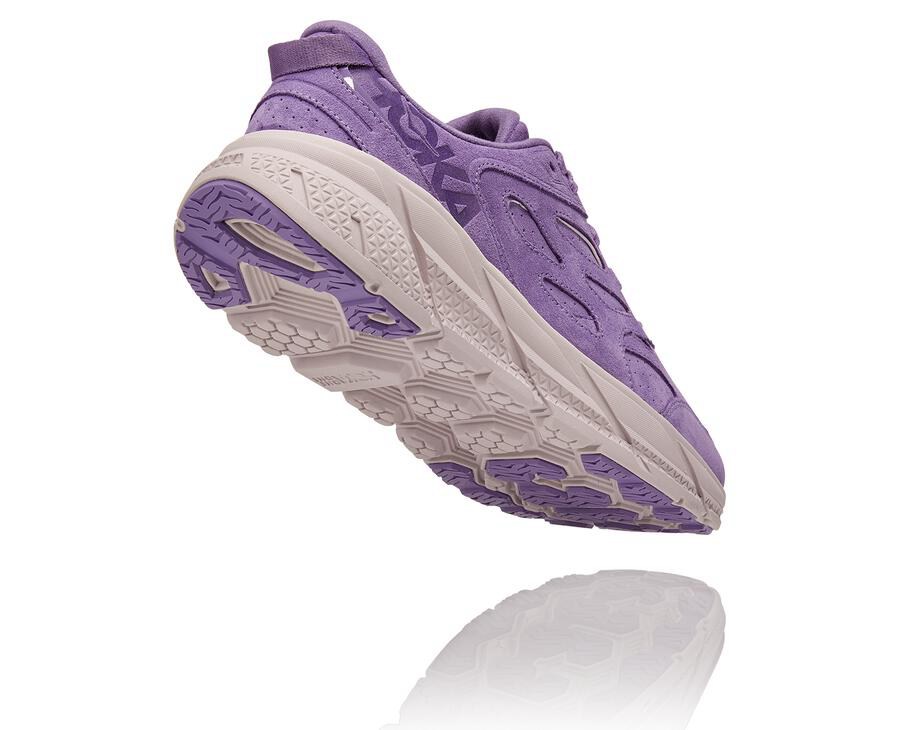 Hoka One One Yürüyüş Ayakkabısı Kadın Mor - Clifton L Suede - GM0496173